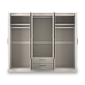 Penmere 6 Door Wardrobe With Drawers Cashmere from Roseland Furniture