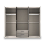 Penmere 6 Door Wardrobe With Drawers Cashmere from Roseland Furniture