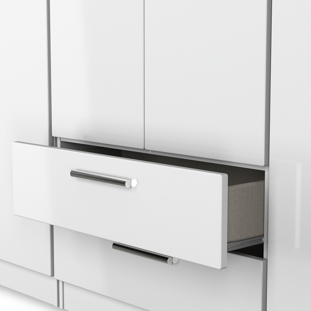 Penmere 6 Door Wardrobe With Drawers White from Roseland Furniture