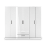 Penmere 6 Door Wardrobe With Drawers White from Roseland Furniture
