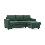 Soldier Corner Sofa Bed in Green from Roseland Furniture