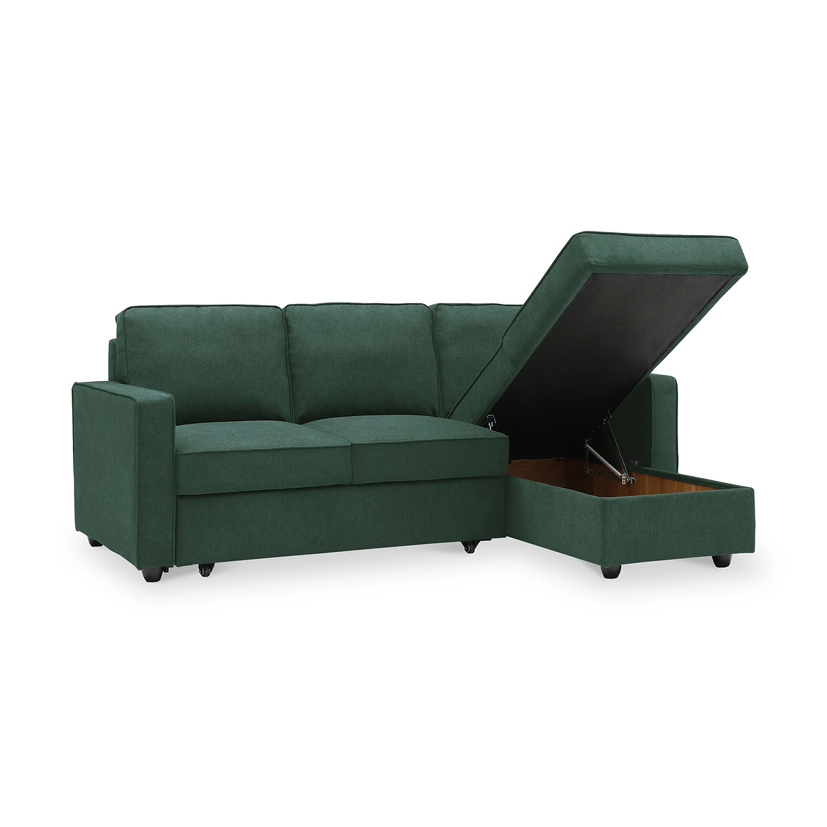 Soldier Corner Sofa Bed in Green from Roseland Furniture