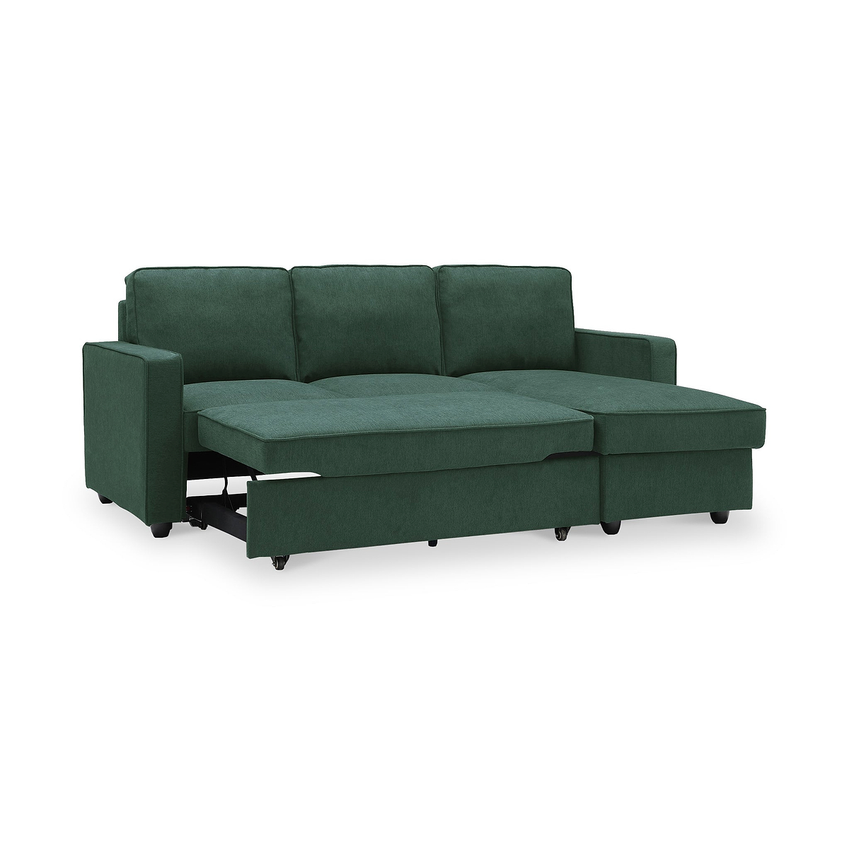 Soldier Corner Sofa Bed in Green from Roseland Furniture