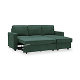 Soldier Corner Sofa Bed in Green from Roseland Furniture