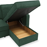 Soldier Corner Sofa Bed in Green from Roseland Furniture