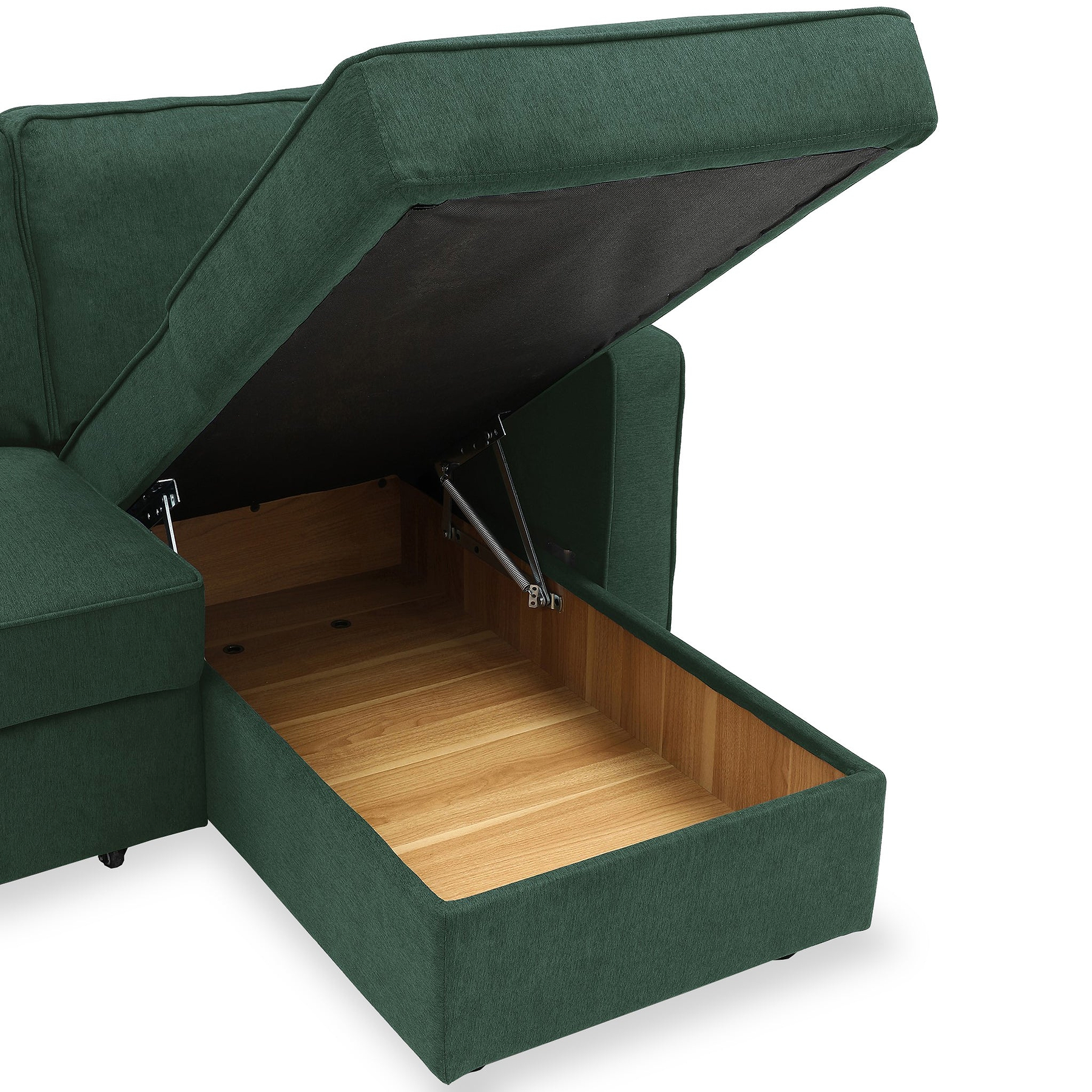 Soldier Corner Sofa Bed in Green from Roseland Furniture