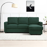 Soldier Corner Sofa Bed in Green from Roseland Furniture