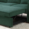 Soldier Corner Sofa Bed in Green from Roseland Furniture