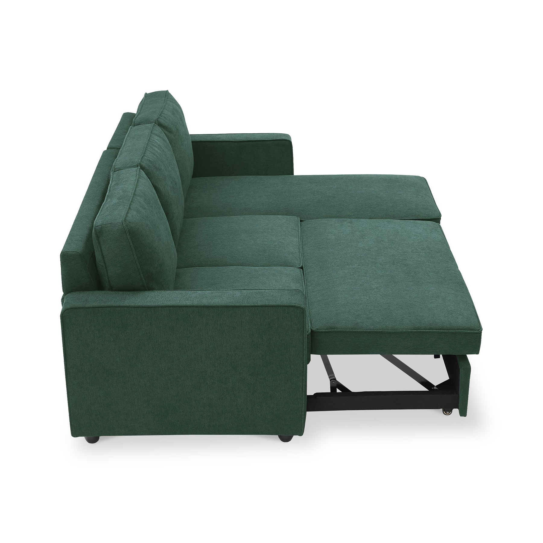 Soldier Corner Sofa Bed in Green from Roseland Furniture