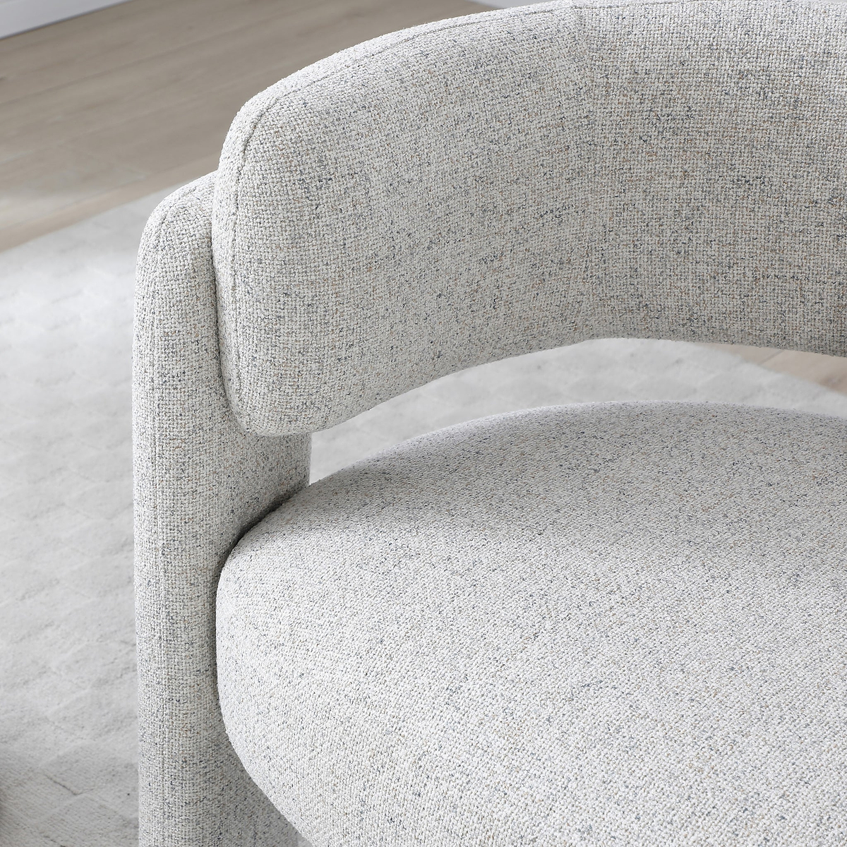 Lenore Curved Armchair Natural from Roseland Furniture