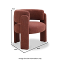 Lenore Curved Armchair Rust from Roseland Furniture