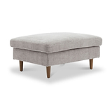 Carrington Chenille Footstool Natural from Roseland Furniture