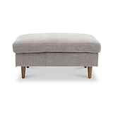 Carrington Chenille Footstool Natural from Roseland Furniture