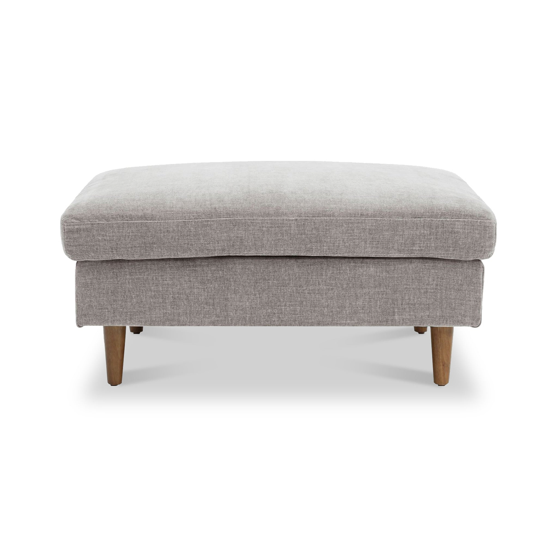 Carrington Chenille Footstool Natural from Roseland Furniture