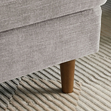 Carrington Chenille Footstool Natural from Roseland Furniture