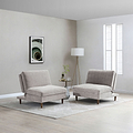 Carrington Chenille Click Clack Lounge Chair Natural from Roseland Furniture