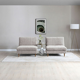 Carrington Chenille Click Clack Lounge Chair Natural from Roseland Furniture
