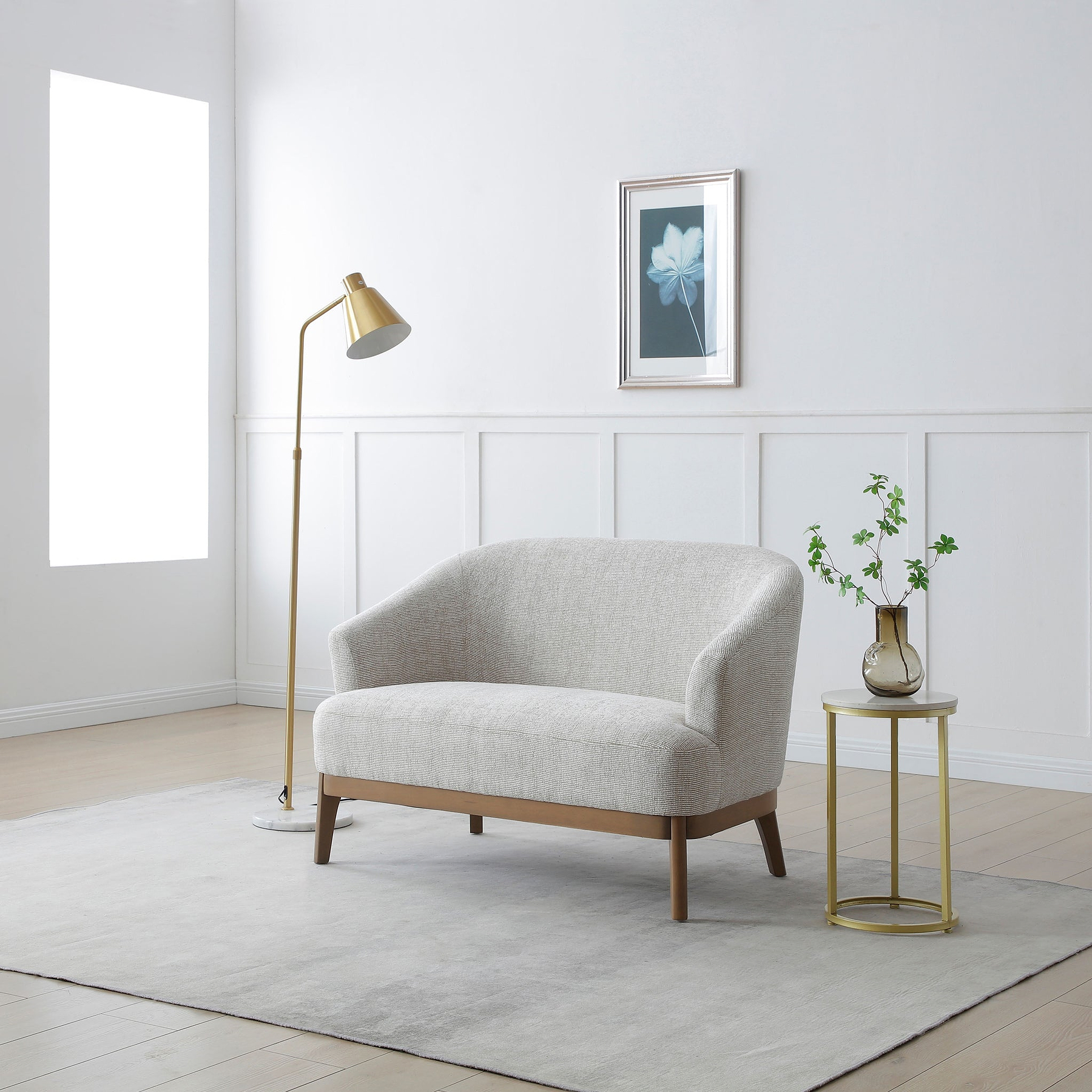 Lucinda Chenille 2 Seater Sofa Natural from Roseland Furniture