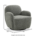 Portia Swivel Armchair Olive from Roseland Furniture