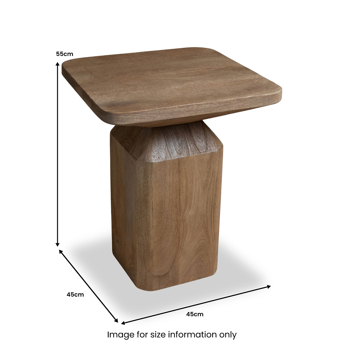 Nao Mango Wood Lamp Table from Roseland Furniture