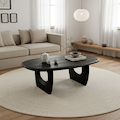 Kanso Black Mango Wood Coffee Table from Roseland Furniture