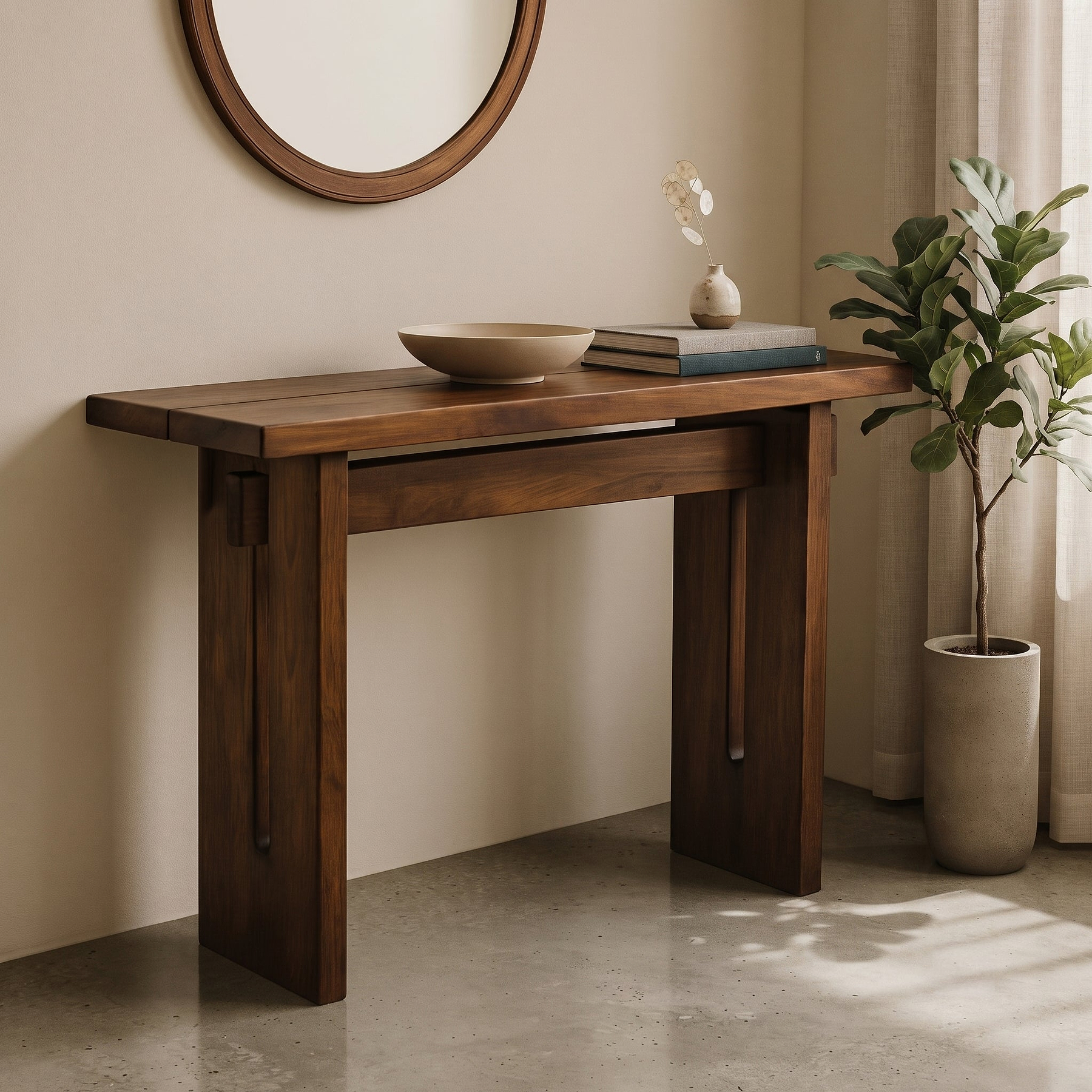 Morelle Acacia Wood Console Table from Roseland Furniture
