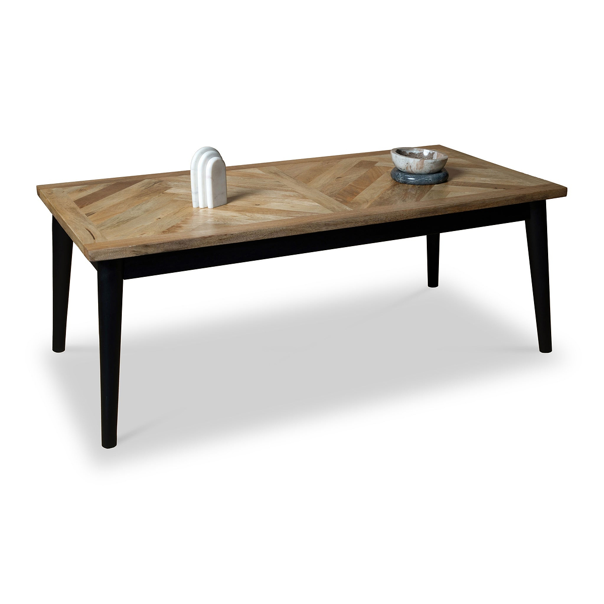 Maeko Parquet Mango Wood Coffee Table from Roseland Furniture
