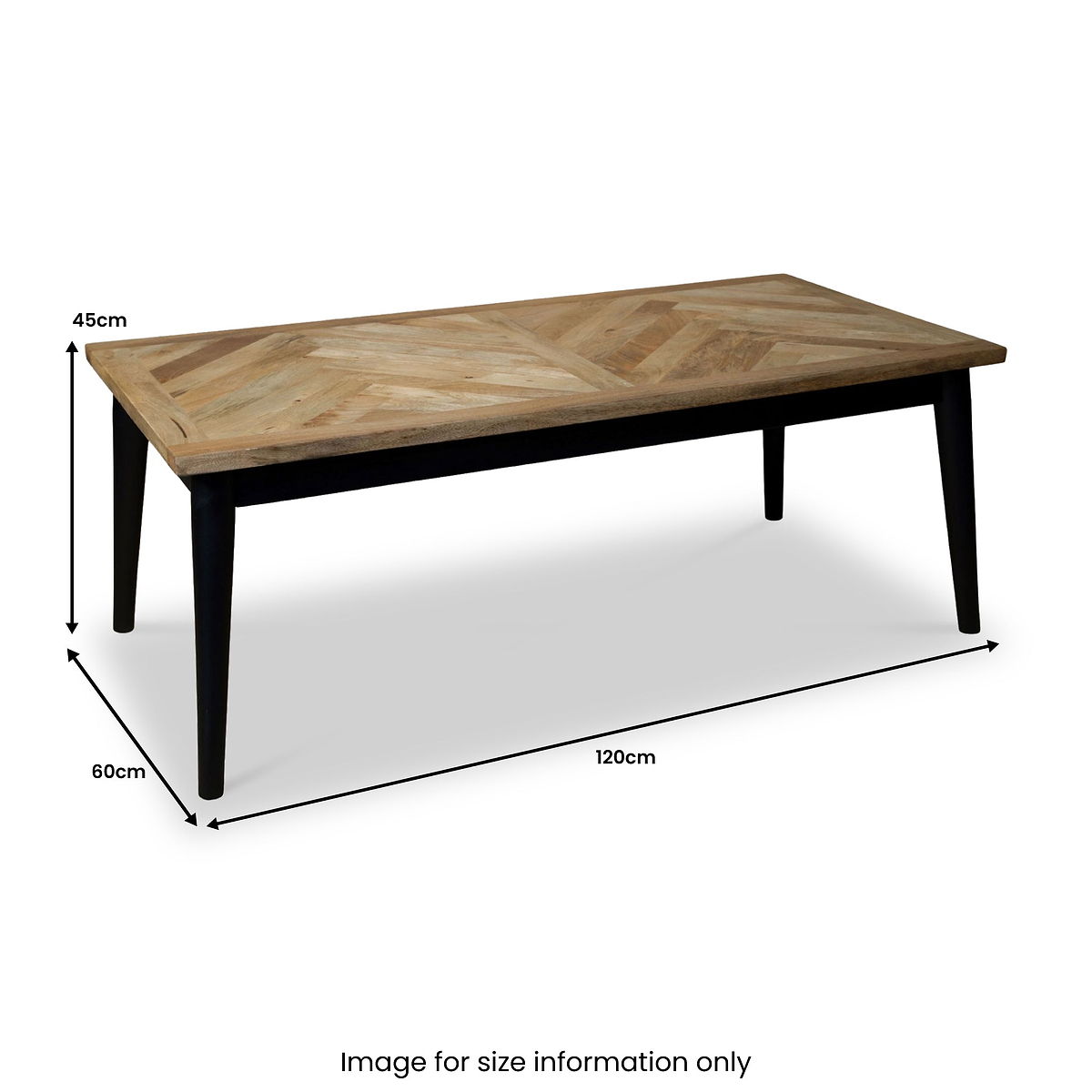 Maeko Parquet Mango Wood Coffee Table from Roseland Furniture