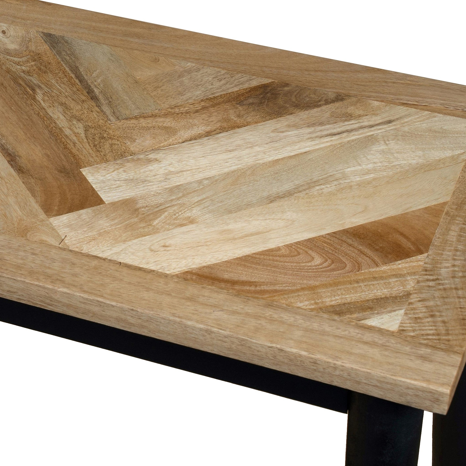 Maeko Parquet Mango Wood Console Table from Roseland Furniture