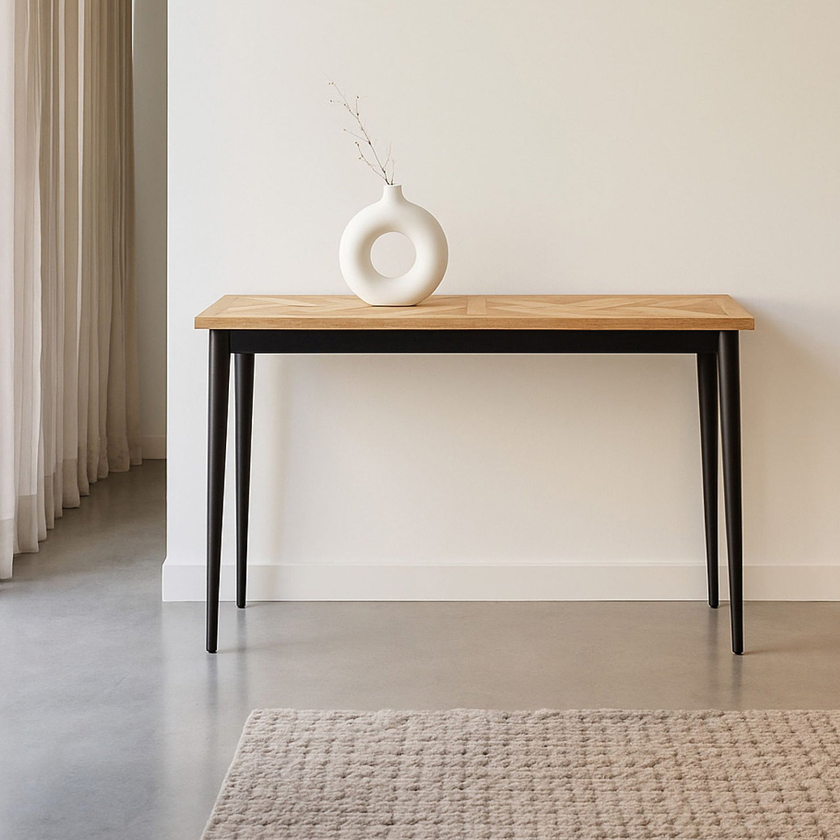 Maeko Parquet Mango Wood Console Table from Roseland Furniture