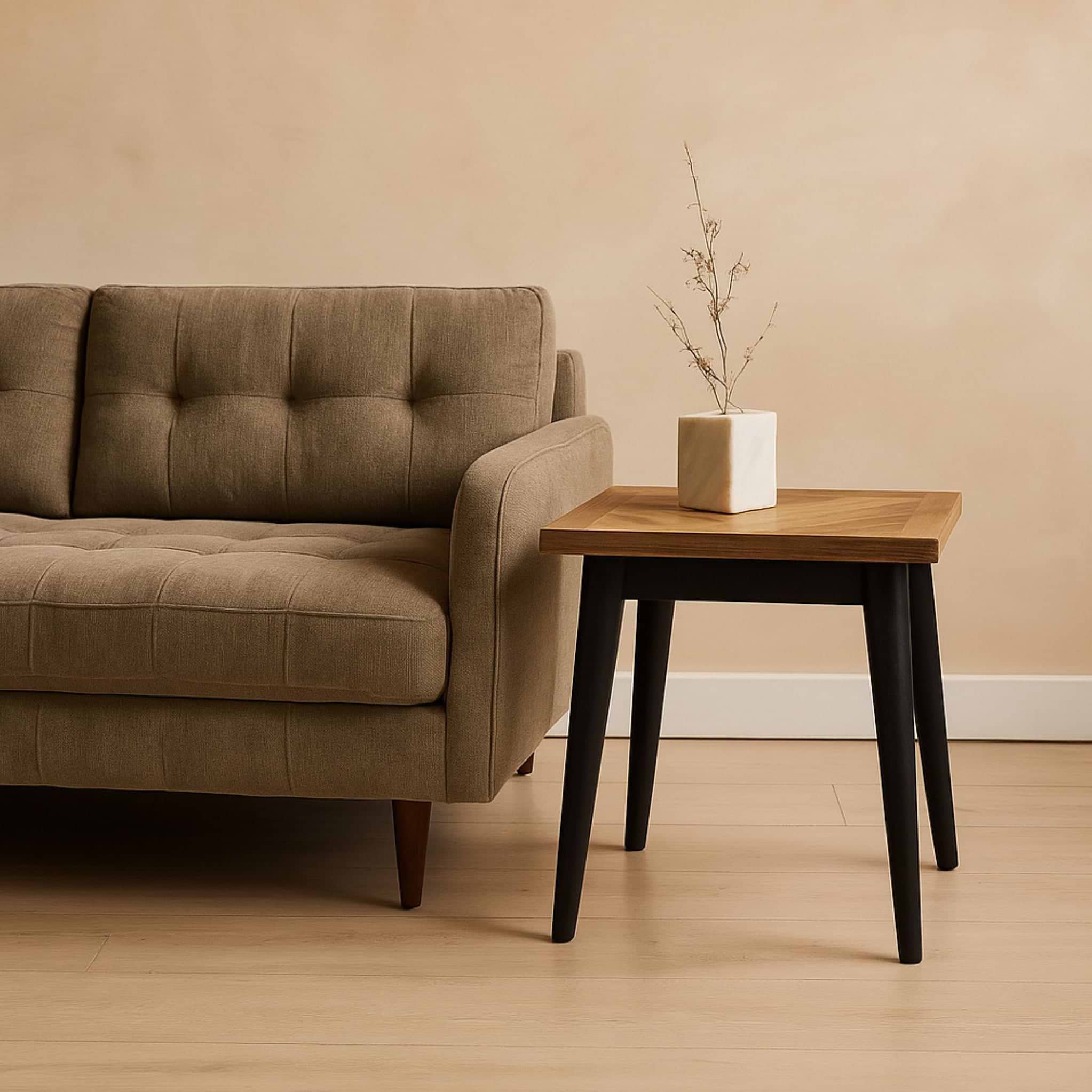 Maeko Parquet Mango Wood Lamp Table from Roseland Furniture
