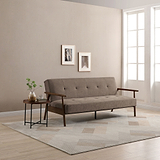 Frazier Button Back Sofa Bed Taupe from Roseland Furniture