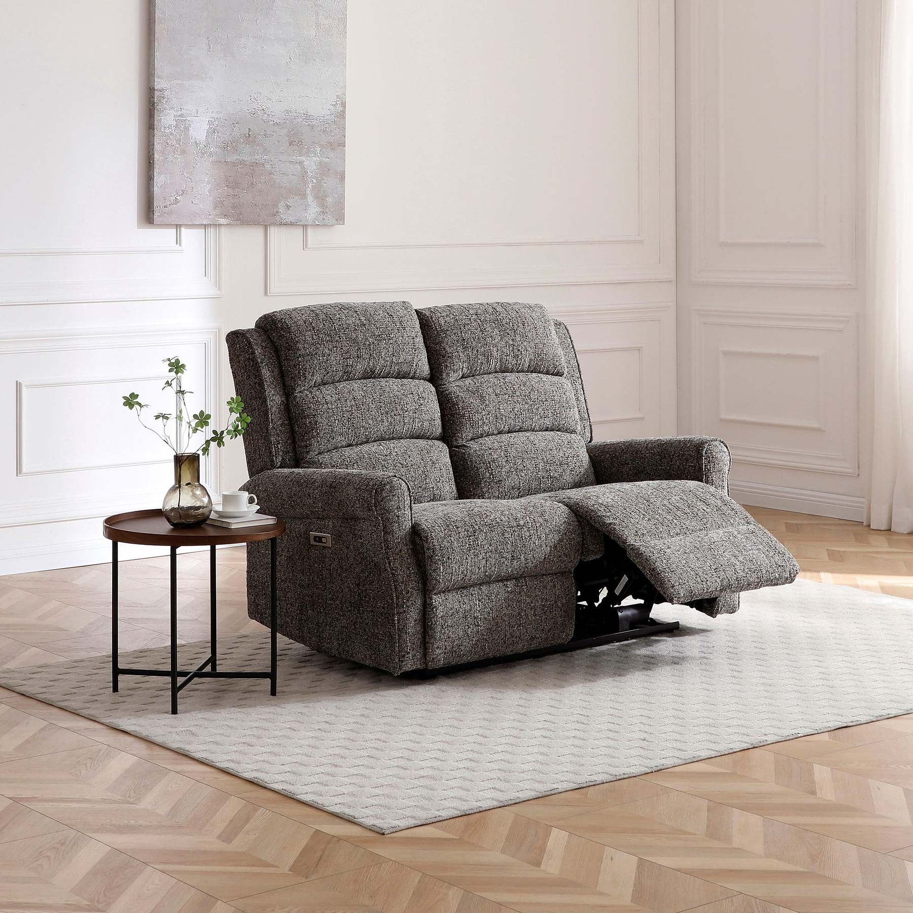 Hendry Power Recliner 2 Seater Sofa Grey from Roseland Furniture