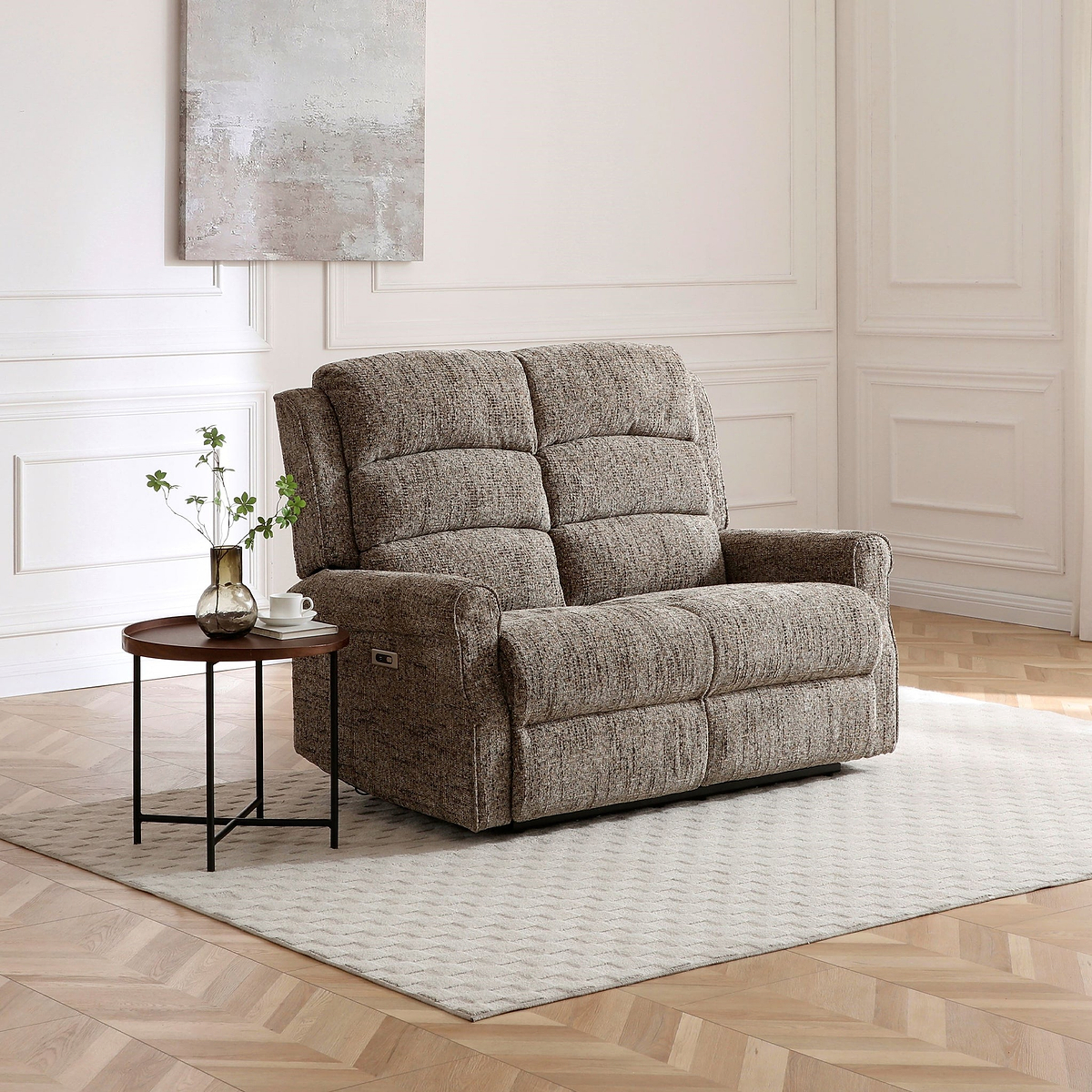 Hendry Power Recliner 2 Seater Sofa Fawn from Roseland Furniture