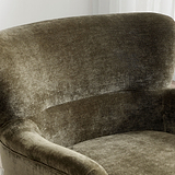 Arkwright Wingback Armchair Olive from Roseland Furniture