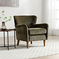 Arkwright Wingback Armchair Olive from Roseland Furniture