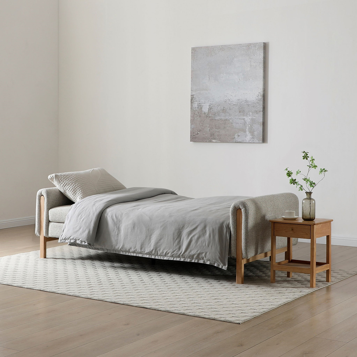 Alverton Upholstered Click Clack Sofa Bed Natural from Roseland Furniture