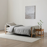 Alverton Upholstered Click Clack Sofa Bed Natural from Roseland Furniture