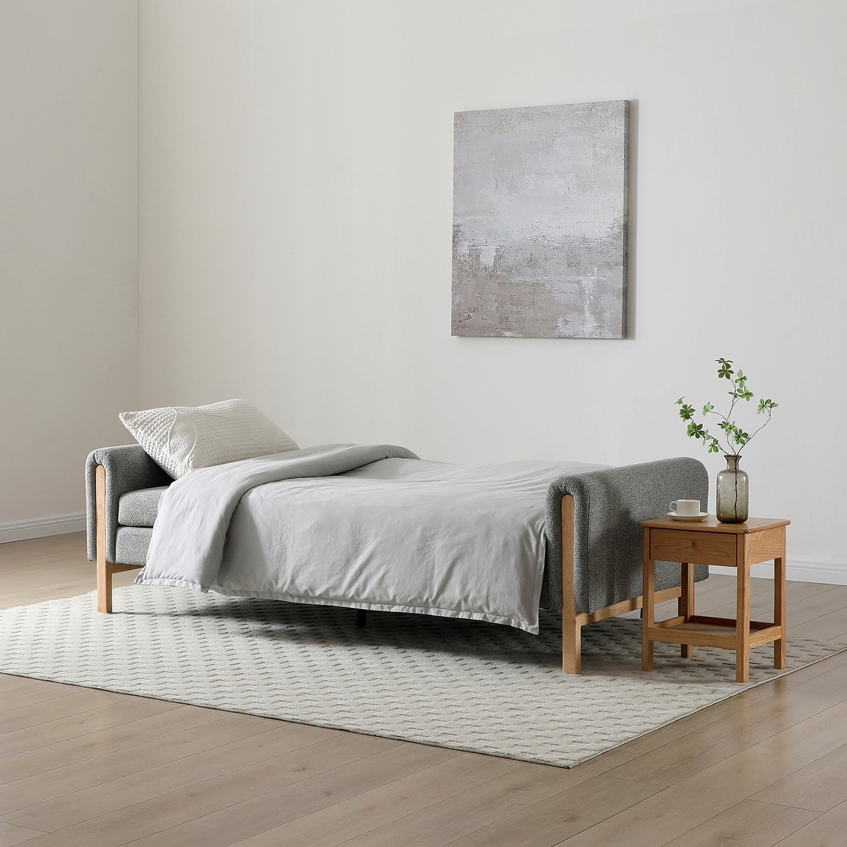 Alverton Upholstered Click Clack Sofa Bed Grey from Roseland Furniture
