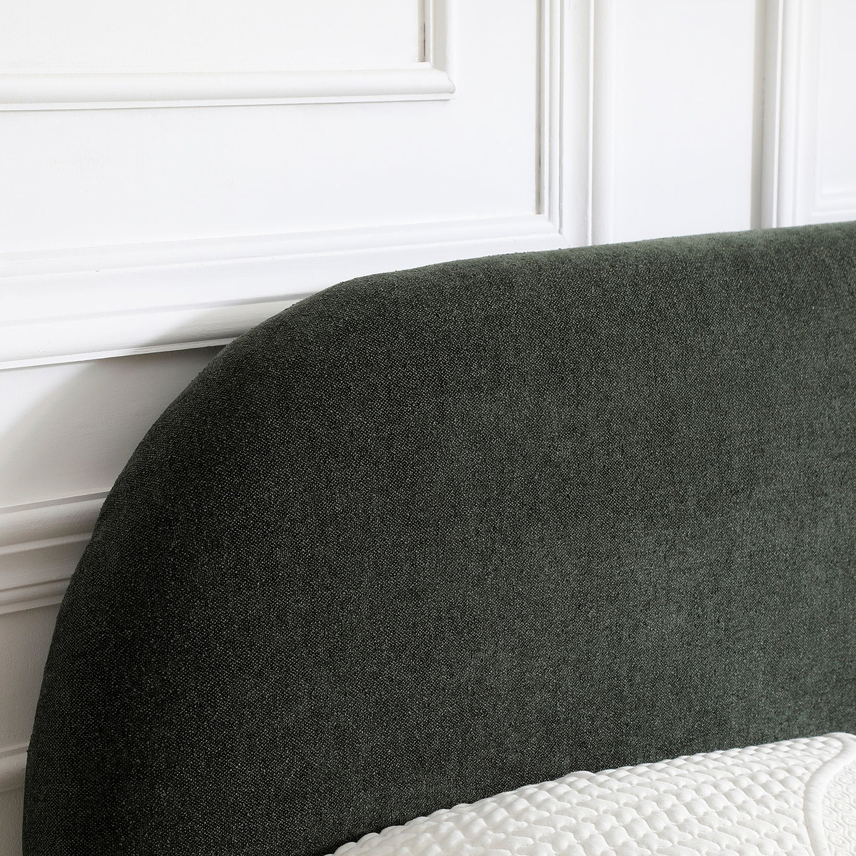 Langford Upholstered Bed Frame Olive King from Roseland Furniture