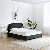 Langford Upholstered Bed Frame Olive King from Roseland Furniture