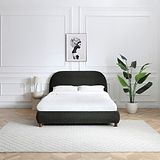 Langford Upholstered Bed Frame Olive King from Roseland Furniture