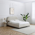Langford Upholstered Bed Frame Natural King from Roseland Furniture