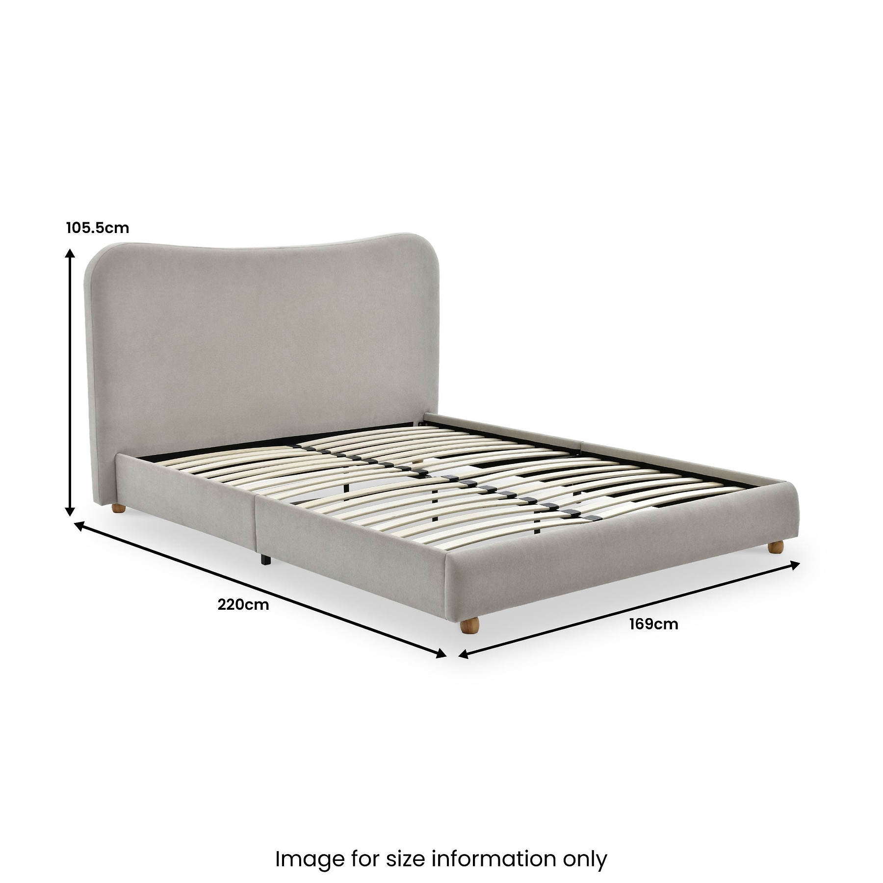 Tolliver Curved Headboard Bed Frame King from Roseland Furniture