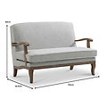 Sandringham Linen 2 Seater Sofa dimensions