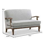 Sandringham Linen 2 Seater Sofa dimensions