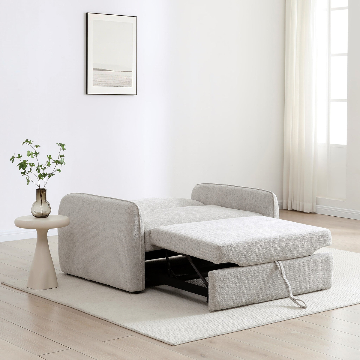 Mylo 2 Seater Sofa Bed Natural from Roseland Furniture