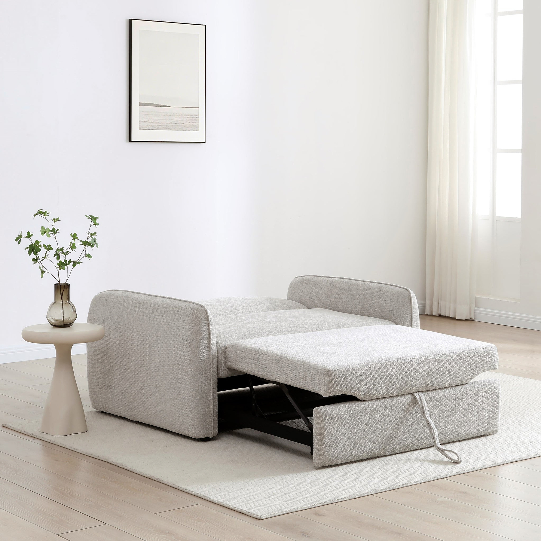 Mylo 2 Seater Sofa Bed Natural from Roseland Furniture