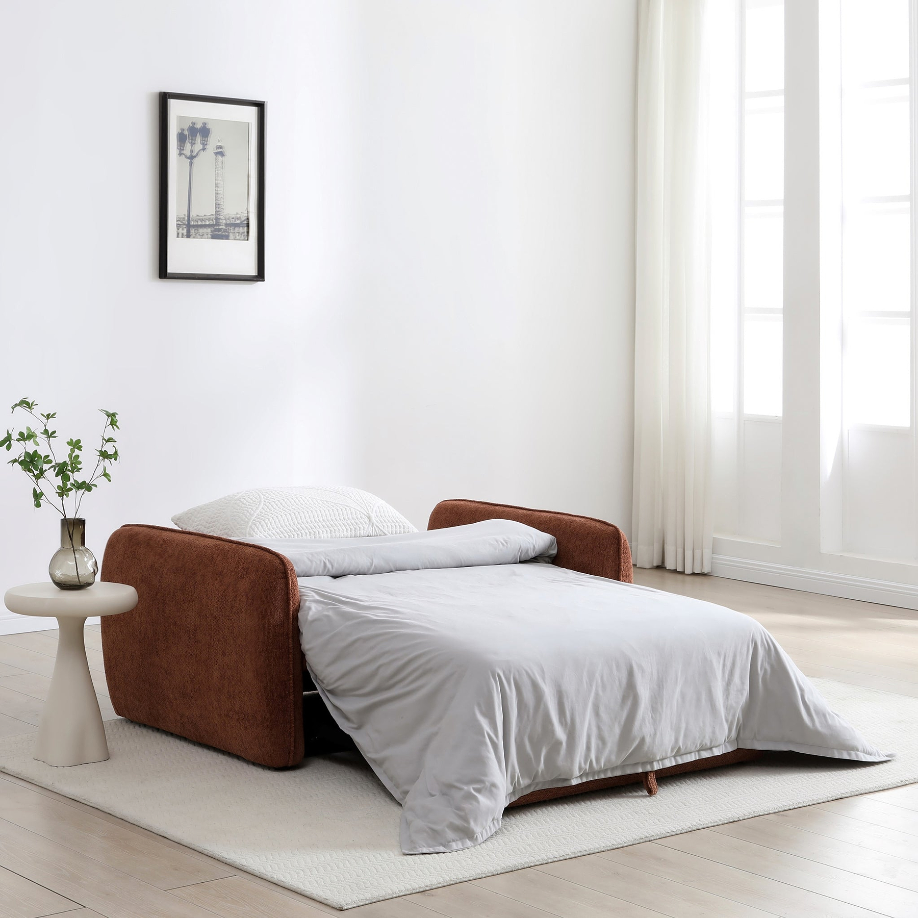Mylo 2 Seater Sofa Bed Orange from Roseland Furniture