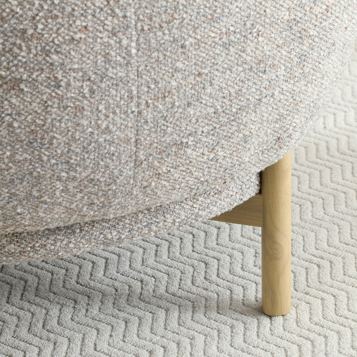 Mareen Boucle Accent Chair Natural from Roseland Furniture